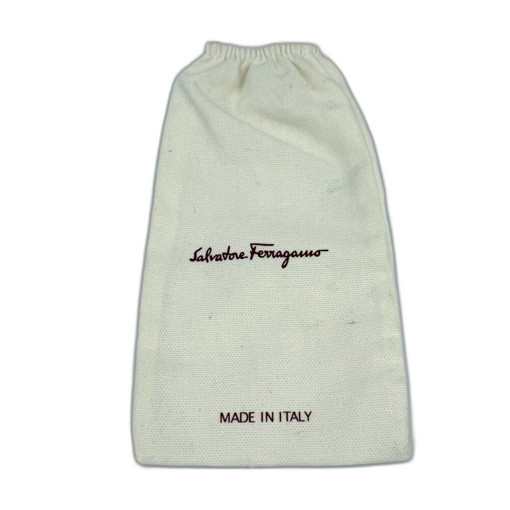 Salvatore Ferragamo Elastic Top Dust Bag Small Cream Made In Italy